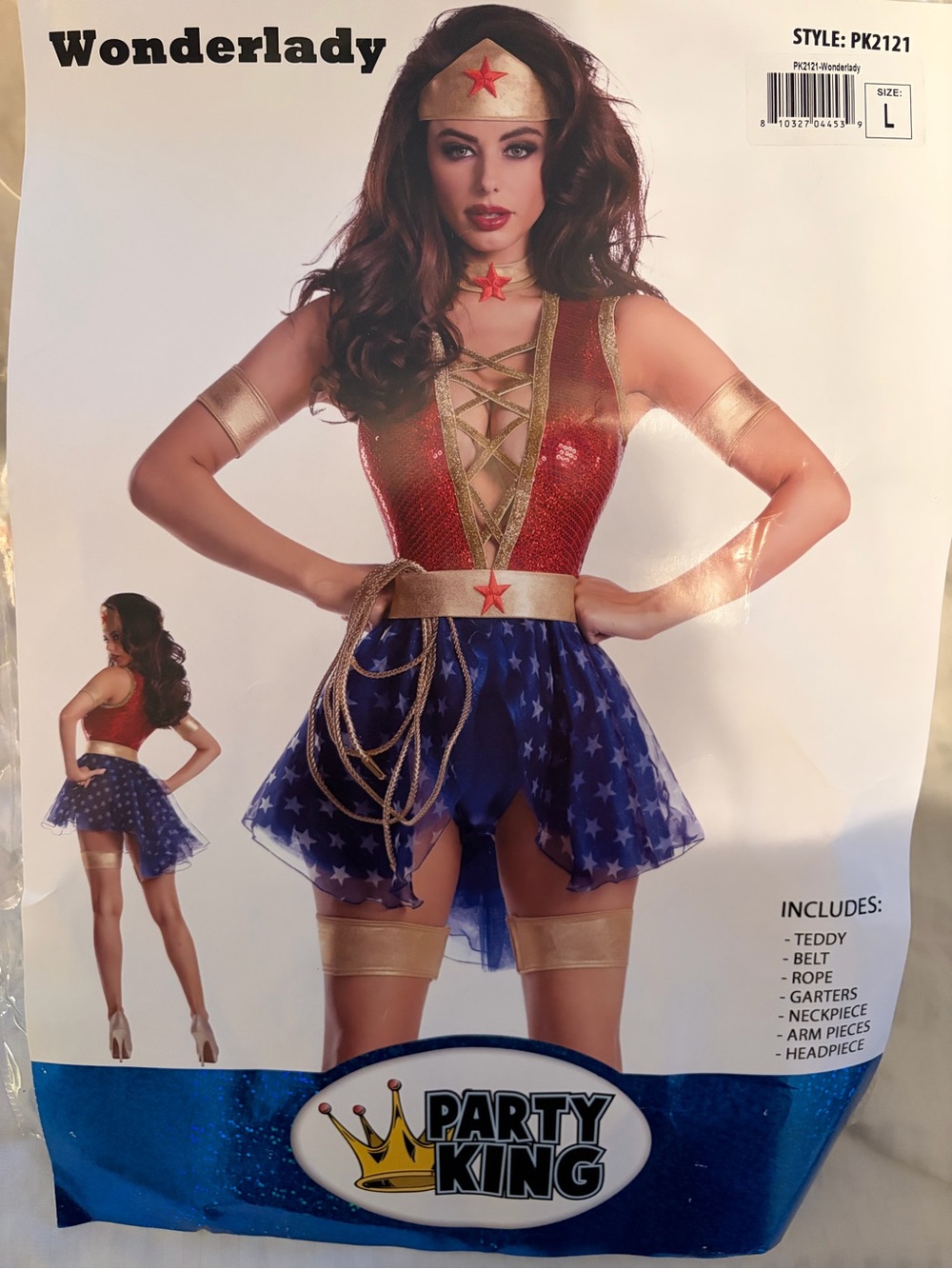 Wonderlady Women's Red and Blue Superhero Costume by Party King